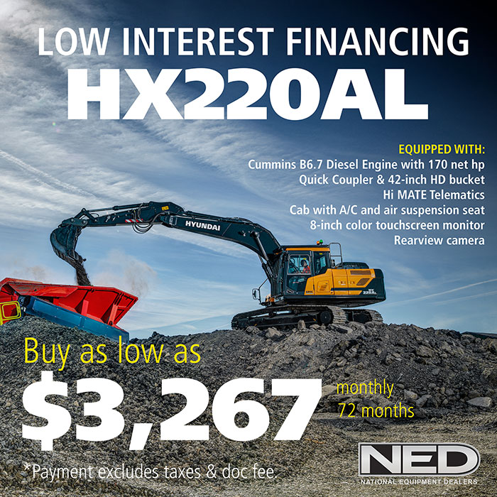Hyundai HX220AL Low Interest Financing Special